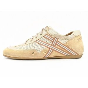 Stuart Weitzman Suede Lace Sneaker Flats